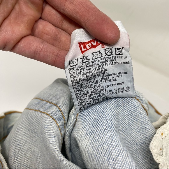 Levi's 501 RARE Lightwash 1980's Button Fly Made In USA Jeans 33 - Picture 9 of 15